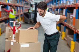 injured worker with back pain