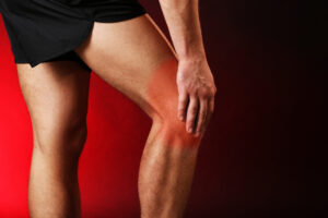 Young man right knee pain
